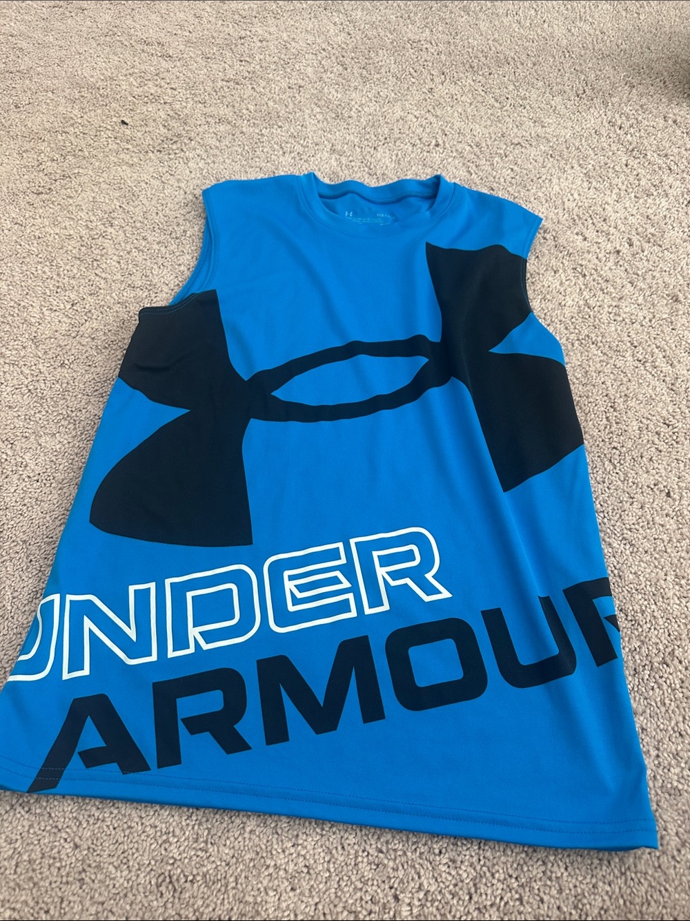 Under Armour Bright Blue Tank with Black Logo